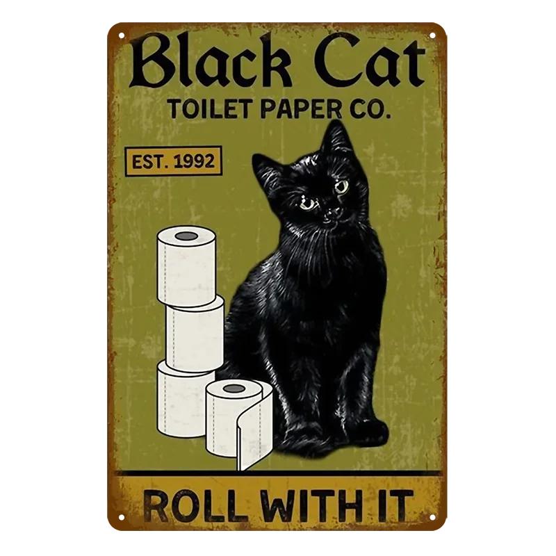 Vintage Toilet Sign Funny Metal Tin Sign Plaque WC Lavatory Toilettes Wall Art Bar Club Bathroom Restroom Toilet Wall Decoration