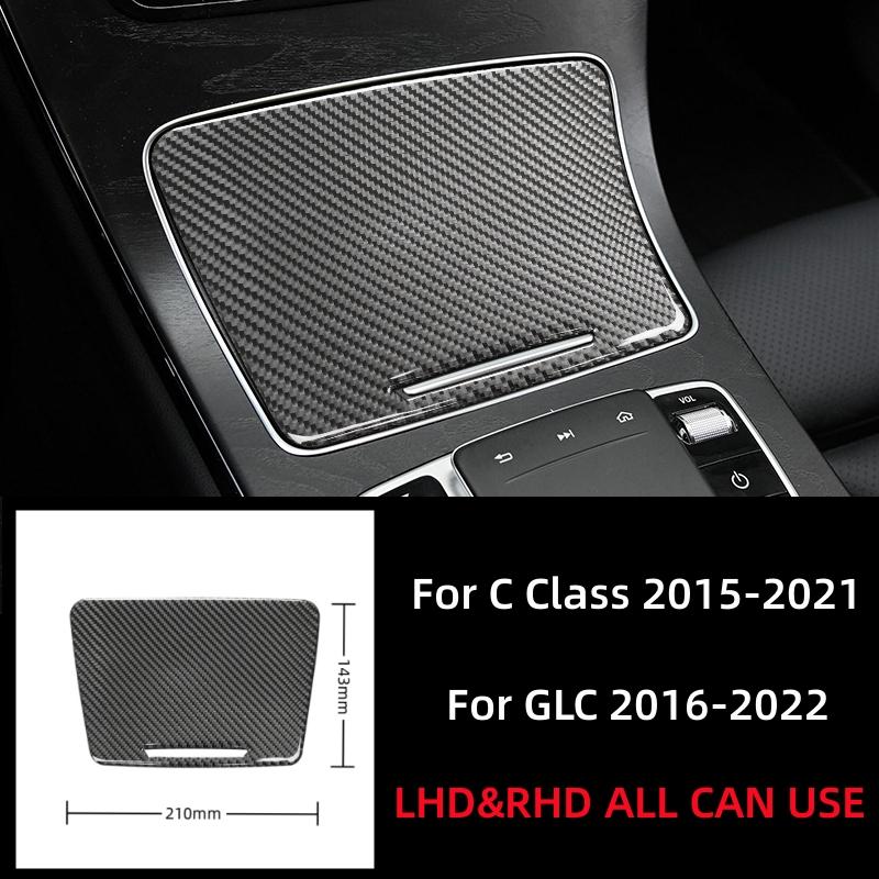 For Mercedes Benz C GLC Class W205 X253 Carbon Fiber Interior Modification Car Styling Decorative Stickers Cover Car Accessories