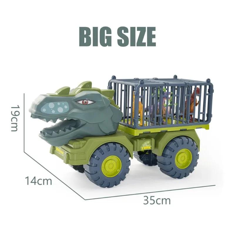 Dinosaur Truck Transport Carrier Vehicle Animal Model Tyrannosaurus Rex Truck Game Children Birthday Gifts Boys Car Toys