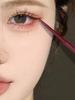 Wine Red Eyeliner Brown Eyeliner Smooth Not Dizzy Waterproof and Durable Thin Head Color Black Novice Genuine Goods