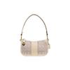 Coach Сумка-кроссбоди Iconic Jacquard с кожаным клатчем, Сумка на плечо, Сумка-тоут Маленькая Женская Цвет: Слоновая кость Белый CD697-B4SHG