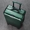 Aluminum-Magnesium Alloy Trolley Case with Universal Wheels, 24" Carry-On for Student Travel & Men's Business, with Combination Lock.