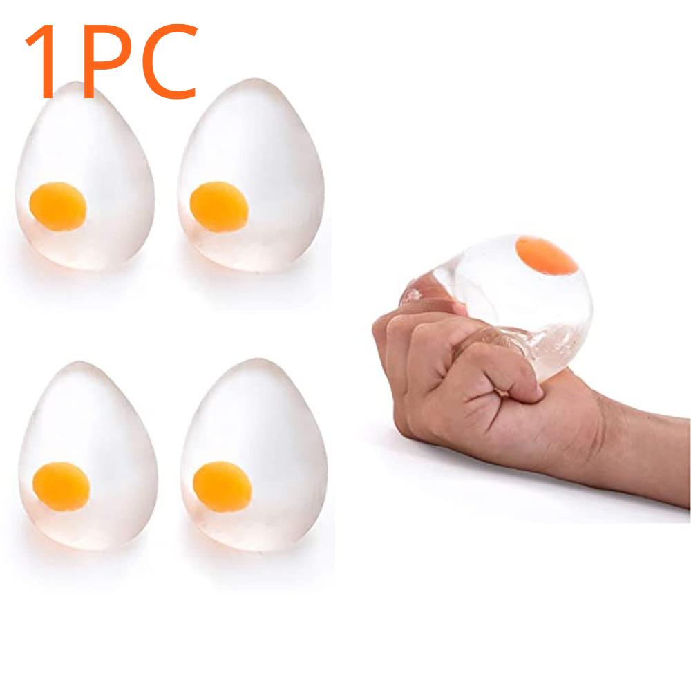 Funky Egg Splat Ball Squishy Toys Stress Relief Egg Yolk Balls Squishies Morsomt leketøy for barn Angstreduserende lindring for voksne