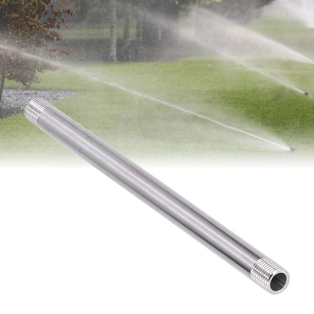 20cm Länge Verbindungsrohr 304 Edelstahl Rohrverschraubungen Wasseranschlussrohr Gewächshausgebrauch