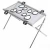 POKPAW Foldable Pet Grooming Table Portable Bathing Station Mesh Stand with Leg Holes for Small Dogs and Cats