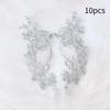 10Pcs Embroidery Flower Exquisite Trim Patches Lace Applique Sew On Patch Fabric Crafts Stickers Bag Gown Decoration