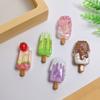 100Pcs 3D Resin Ice Lolly Flatback Resin Charms Assorted No Hole Beads for Scrapbooking DIY Phone Case Jewelry Making Supplies