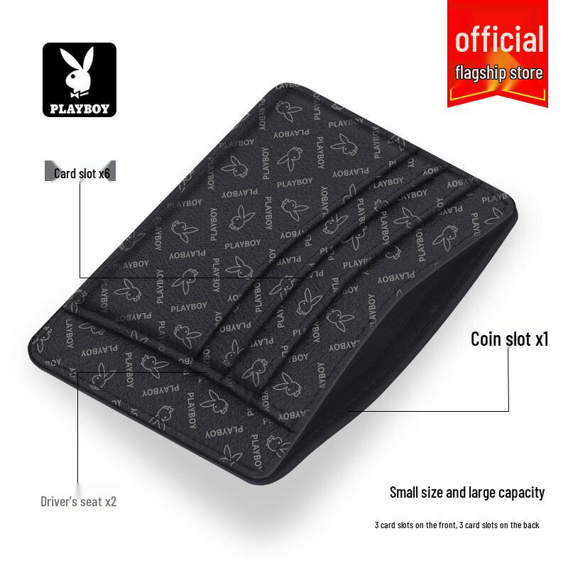 PLAYBOY Slim Multi-Card Holder with Coin Pocket