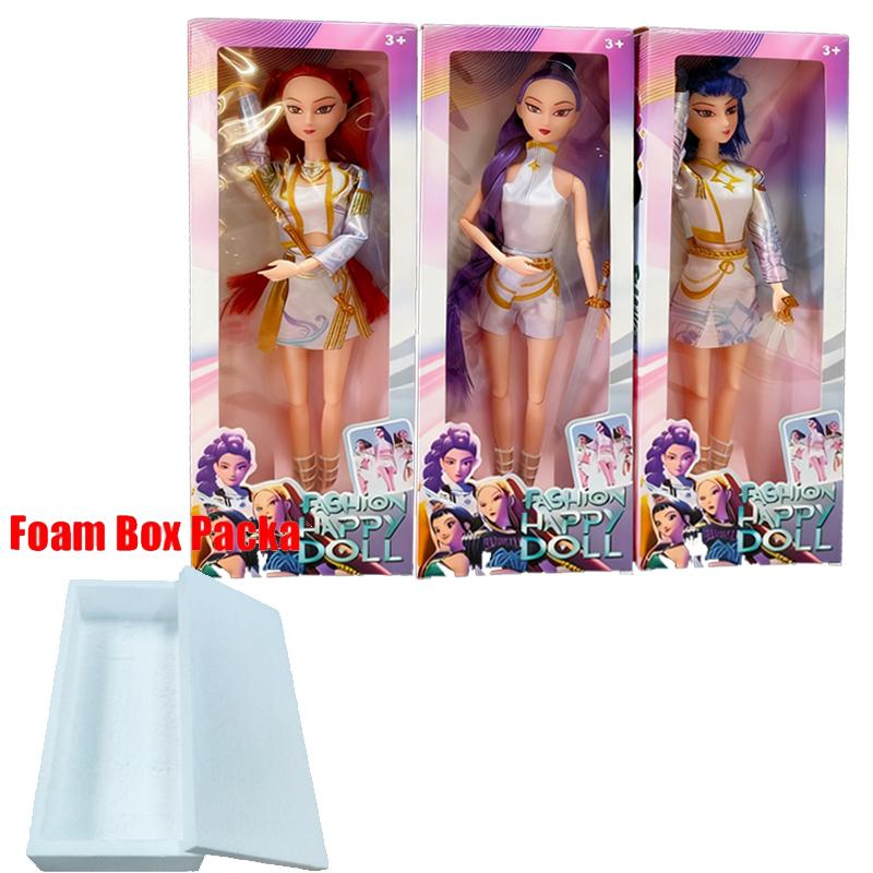 KPop Dämonenjäger 30cm Puppen (Lumi/Mira/Zoe) & Malbuch für Kinder - Anime Nachzeichnen Doodle Buch Geburtstagsgeschenk