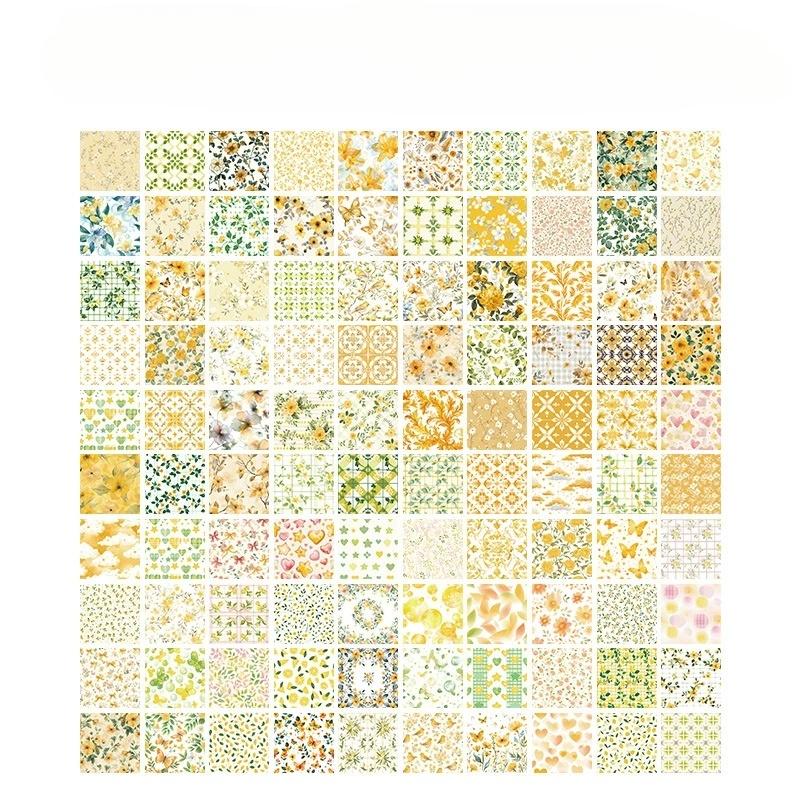 

Винтажная цветочная бумага для заметок Нелипкий материал Блок Легко отрывать и использовать Можно использовать для письма, украшения и коллажа