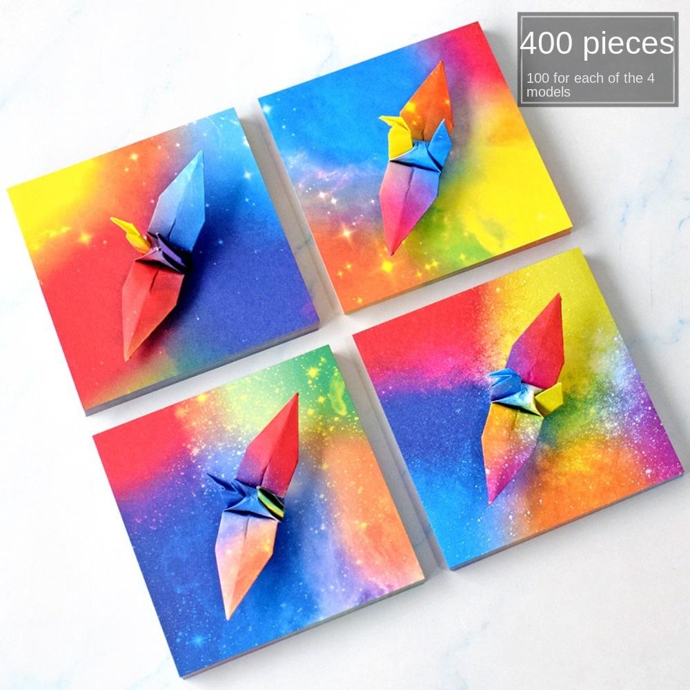 400pcs Handmade Colorful Folded Paper Scrapbooking Constellations Origami Paper  Decorations