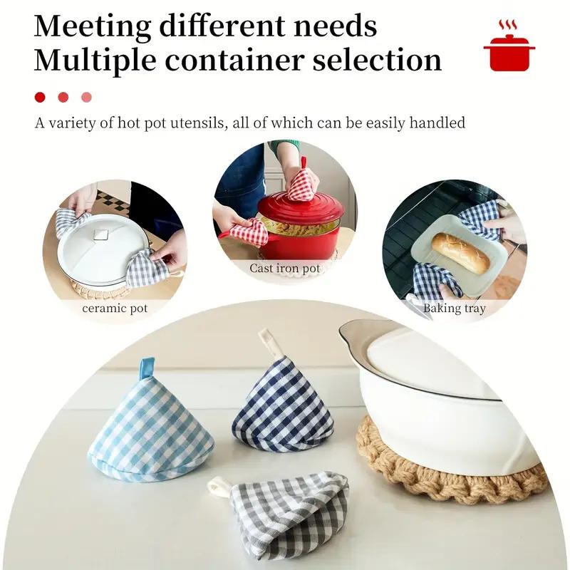 1KS Víko na hrnec Trojúhelníkový klip na ucho hrnce Kuchyňská izolační rukojeť hrnce Kryt ucha kastrolu Litinový hrnec Kryt ucha Víko proti opaření