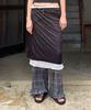 Daiaegeuneol Wrinkled Sheer Skirt (Black)