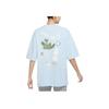 Nike American Vintage Hand-Painted Graffiti Lettering Print Dopamine Crew Neck Short Sleeve Drop Shoulder T-Shirt Women T-Shirt Blue DX6150-441