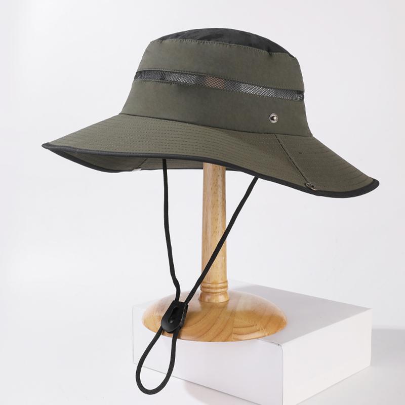 9cm Wide Brim Sun Hat Men Women UPF 50+ UV Protection Mesh Breathable Fisherman Cap Waterproof Outdoor Hiking Fishing Beach Hat