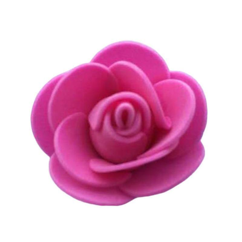 100Pcs 3.5cm Artificial Flower Foam PE Rose Heads DIY Valentine's Day Roses Wedding Candy Box Decoration