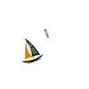Iron Sailboat Kabuki Geisha Tabletop Ornament Resin Statue Feng Shui Decor Collection Japanese