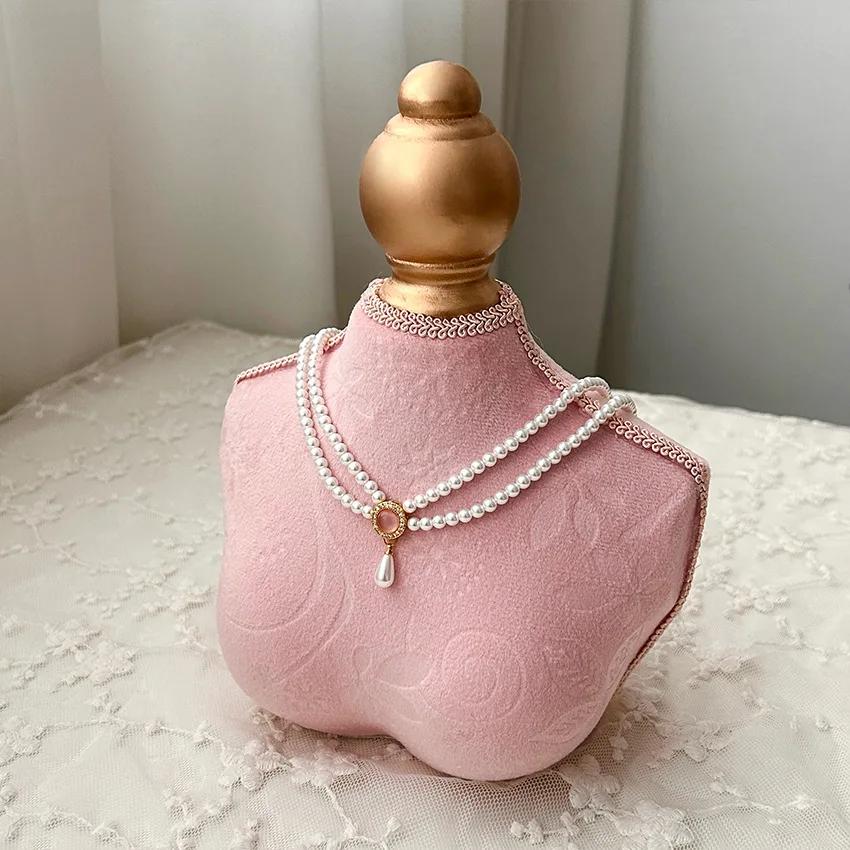 Necklace Display Stand Jewelry Earing Ring Display Chain Bust Stand Scarf Holder Mannequin Model Ornament Bedroom Decoration