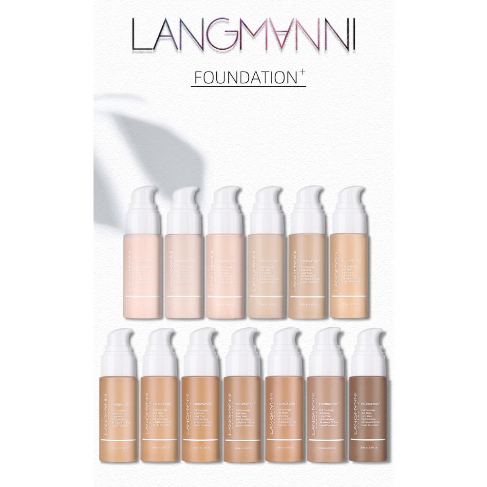 Langmanni New Product On The Shelves of Foundation Liquid Matte Oil -controlled Concealer Foundation Foundation