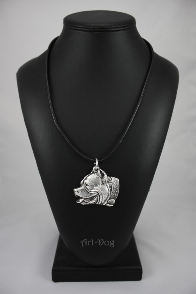 Pit Bull, American Pit Bull Terrier, Pitbull Terrier - Dog necklace in gift box, silver-plated locket for dog fan, striking pendant by Art-Dog brand