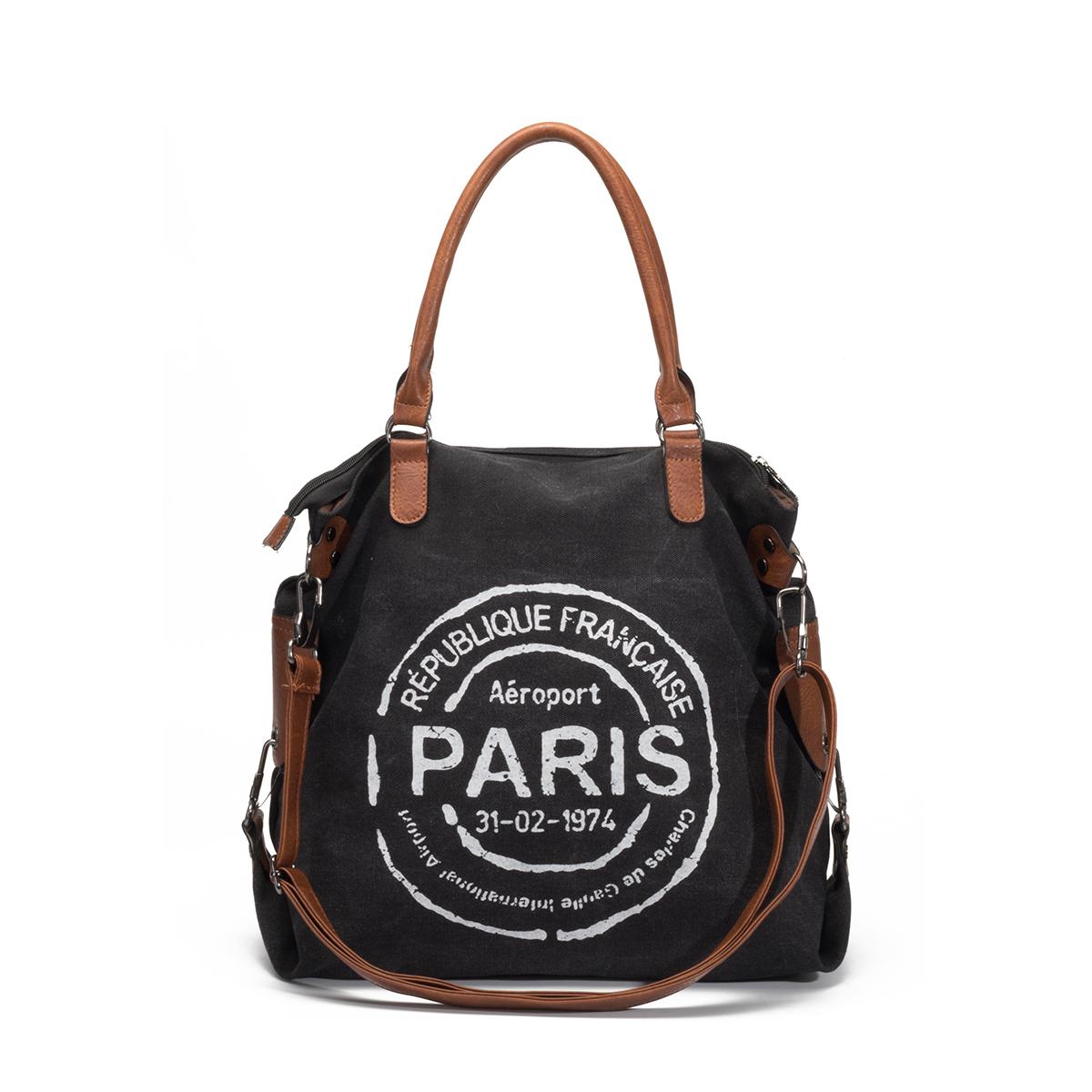 

Paris Republique Bag Canvas Tote Bag Crossbody Bag Handbag Large