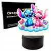 Lilo en Stitch 3D LED Bureau Nachtlampje Voor Kinderen Cadeau + Afstandsbediening