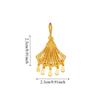 1 pair Temperament Fan Shaped Tassel Earrings Zinc Zinc Alloy Peacock Earrings Thai Golden Eardrops  Women