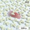 50Pcs Ribbon Resin Bow Nail Charm Parts 3D  Nail Art Decoration Accessories Supplies For Diy Korean Manicure Design