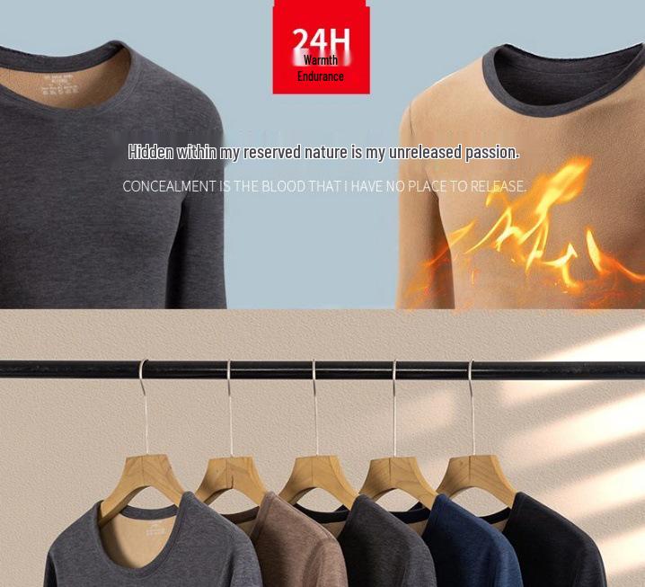 Herren- und Damen-Winter-Thermo-Unterwäsche-Set - Mit Samt gefüttert, Übergröße, Dick und Warm für den Herbst.