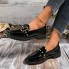 Small Leather Shoes Women's Black Single Shoes Foreign Trade with Autumn 2025 Spring and Autumn New British Style Shoes Trendy Doudou Loafers 100
