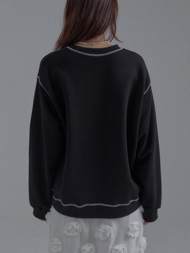 SORRY, TOO MUCH LOVE Never Lost Star Sweatshirt_Black