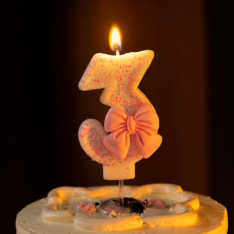 2025 Creative Lotus Birthday Number Candles for One-Year-Old Boys & Girls