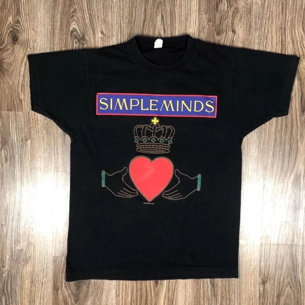 Simple Minds 1989 Европейский тур Винтажный стиль Перепечатка S–4XL Унисекс Футболка S
