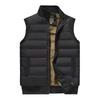 Men's Casual Solid Color Vest, Men's Stand-up Collar Zipper Fleece Warm Sleeveless Vest