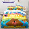 Biancheria da letto con motivo Hey Duggee, Set piumone Copripiumino Federa Regalo di compleanno per la casa(1 * copripiumino + 2 * federa, senza nucleo)