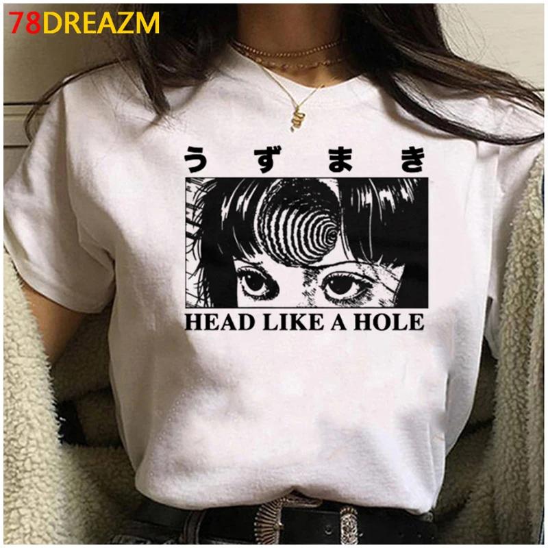 

Japanese Manga Junji Ito T Shirt Unisex Summer Top Horror Anime Tshirt Tomie Shintaro Kago Girl Graphic Tees Cartoon Tshirt Unisex M