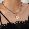 Necklace Geometric Metal Pendant Chain For Women Fashion Party Accessory