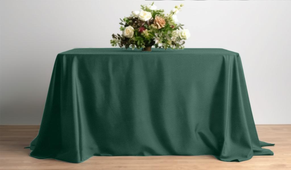 Matte Samt-Tischdecke Flaschengrün Für Tisch 230X230Cm