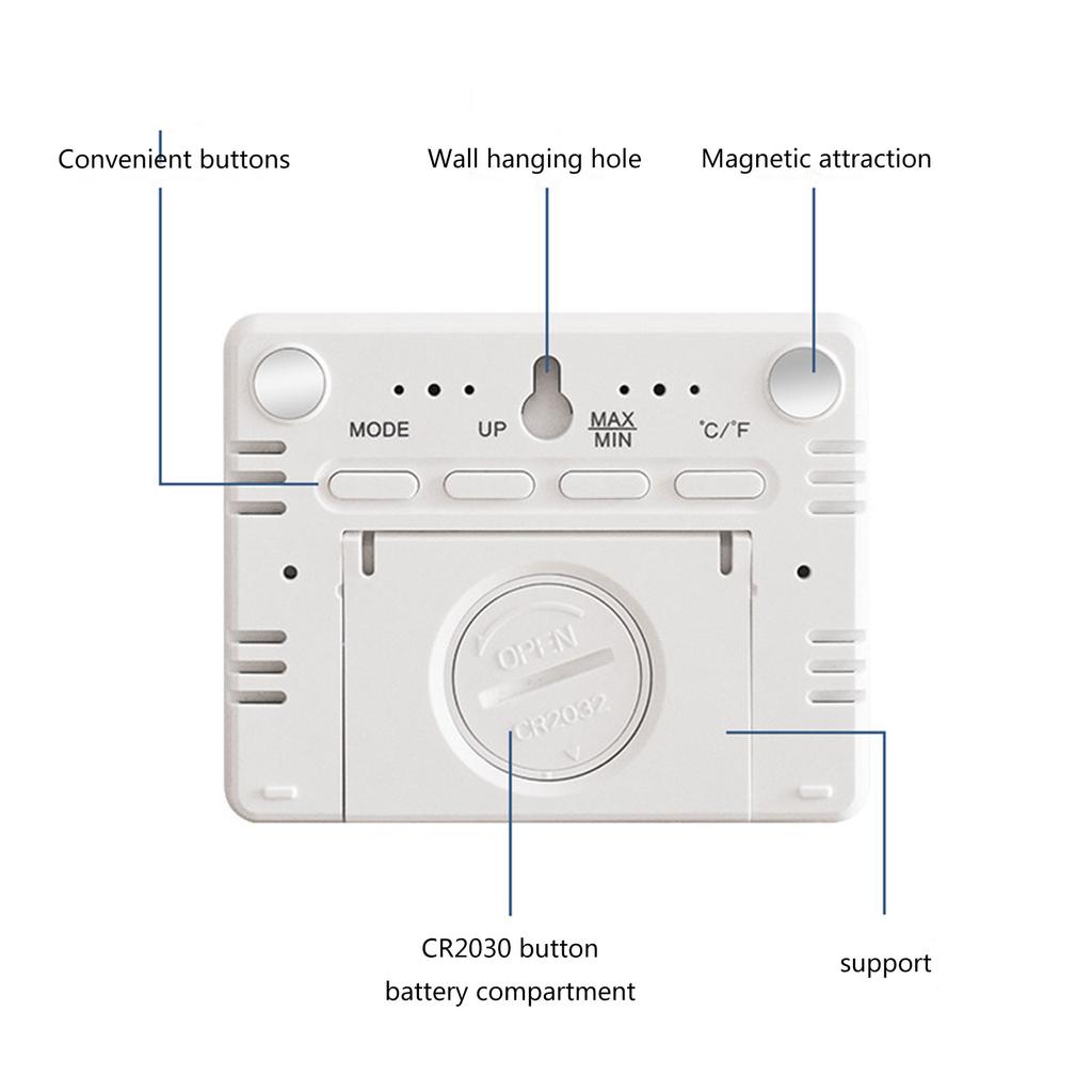 Schlanke Elektronische Wanduhr Digitale Wanduhr Batteriebetrieben Magnetische Saugdesigns für Kühlschrankmontageuhren