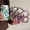 Water Ripple Double Color Contrast Case for For Iphone 17 16 1 Pro Max Air 14 13 Glossy Wave Border Shockproof Slim Cover