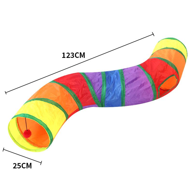 Polyester Kitten Cat Tunnel Teaser Toy - Self-Play, Four Seasons Universal