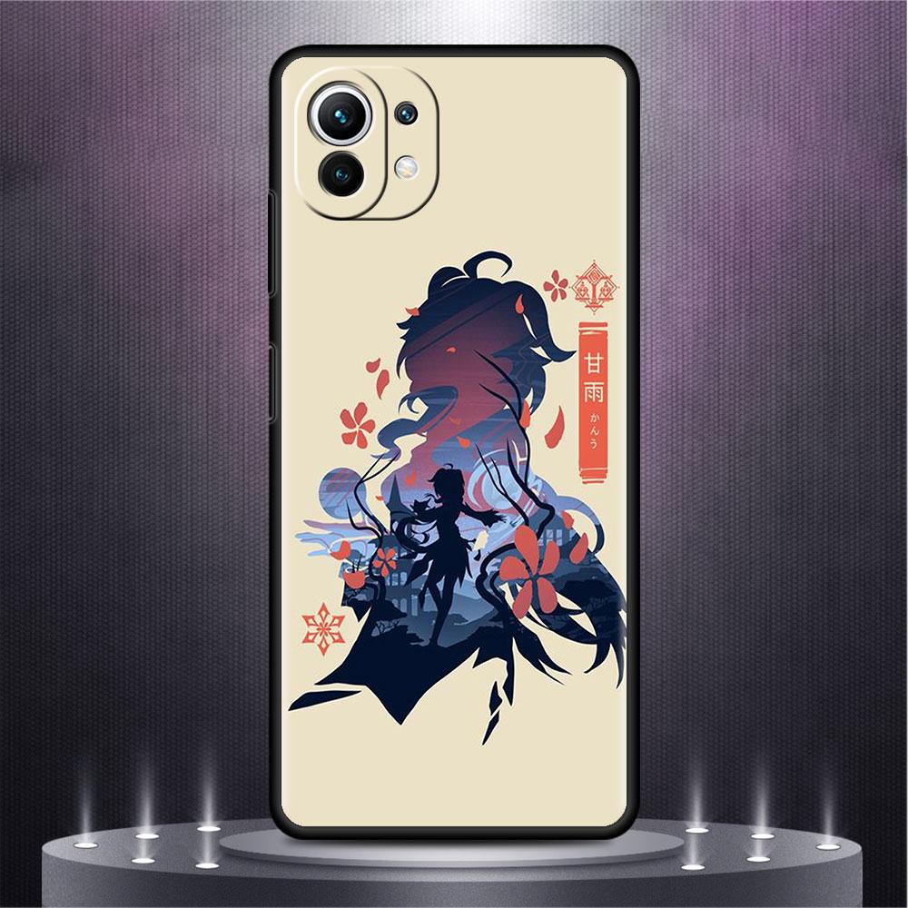 Etui do Xiaomi Mi Poco X3 X4 NFC M3 Mi 11 11T 10 T 9T 12 9 10T Lite Silikonowe etui na telefon Anime Genshin Impact Cute