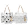Bow Print Casual Lunch Bags Lightweight Handbag with Handle Tote Bag Hobo Bento Bag Women Work Picnic Beach Large Capacity Box