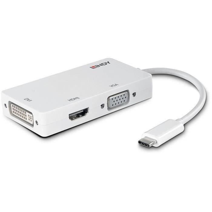 LINDY Convertisseur USB 3.1 Type C Vers Triple Display