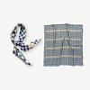 May Kaji American retro headband square scarf neck shirt with cashew flower paisley silk scarf suit accessories
