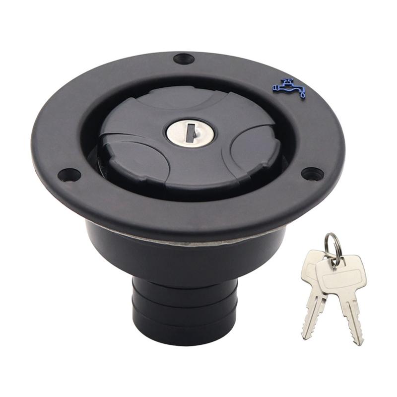 T-Top-Rated-Lockable Filler Neck For Water Tanks Caravan Fresh Water Fill Hatch Inlet Camper Trailer Tank Caps RV Accessory