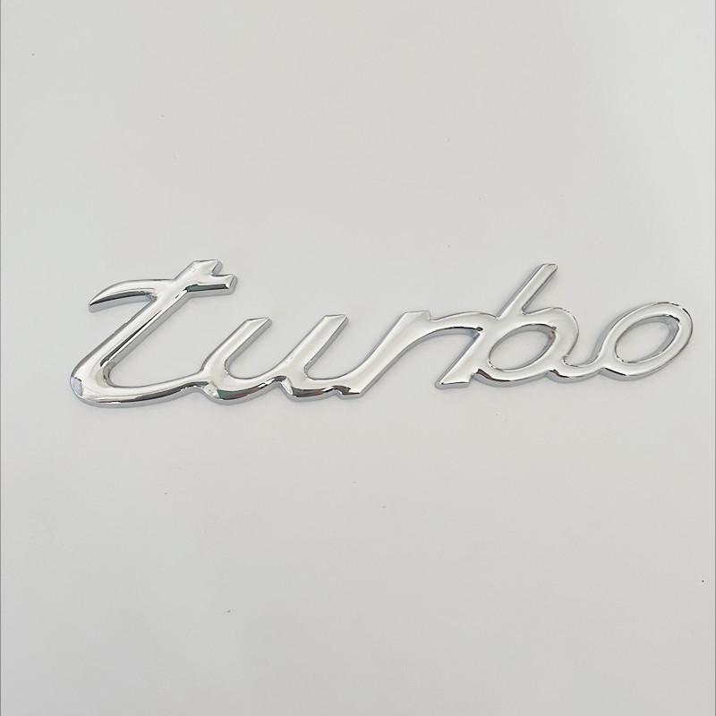 3D Metal TURBO Car Rear Boot Trunk Side Fender Car Emblem Badge Sticker Decals