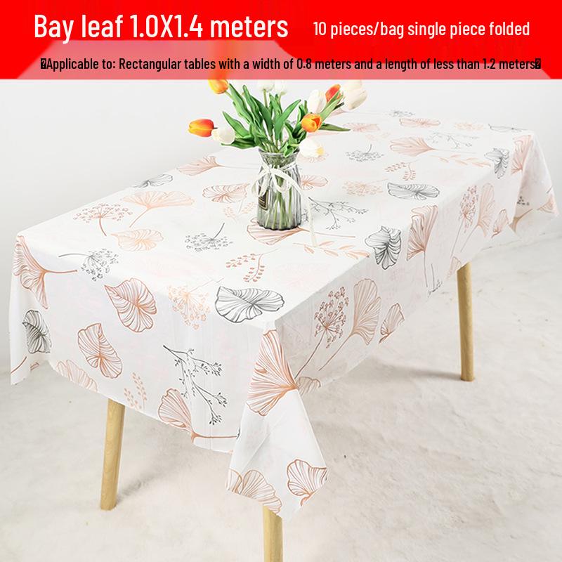 Waterproof Floral Print Tablecloth - Fresh, Rectangular Disposable Cover for Kindergarten Parties