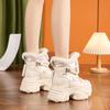 Fashion White Snow Boots Women's 2024 Winter New Inner Height Increase Women's Shoes Waterproof and Velvet Warm Thick-soled Cotton Shoes