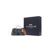 COACH Kleo Chambray Plain Weave Fabric Handbag Medium Women's Denim Blue (Unisex) Handbags C8513 IMDEI